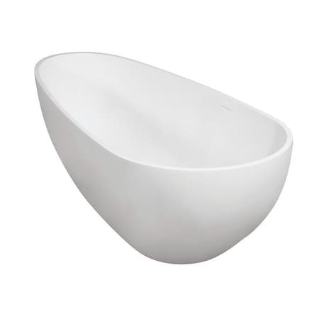 Aqua Eden 71.63 L, 32.88 W, Glossy White/Matte White, Solid Surface White Stone VRTOV713422